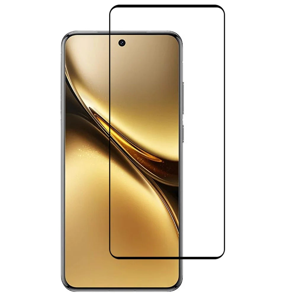 For vivo X200 Pro 5G Silk Printing Side Glue Full Screen Protector 3D High Aluminum-Silicon Glass Film (Fingerprint Unblock) - 1