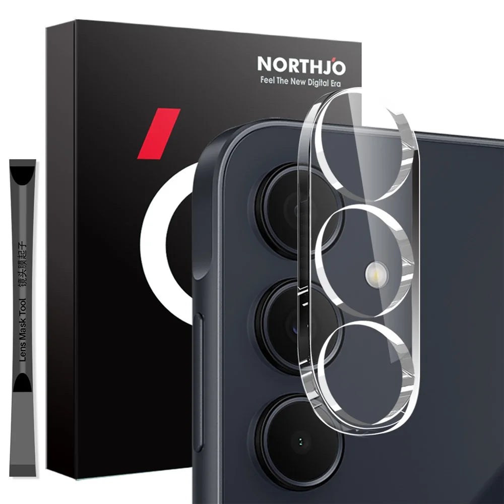 NORTHJO For Samsung Galaxy A35 5G Camera Lens Protector Tempered Glass HD Clear 3D Full Coverage - 1