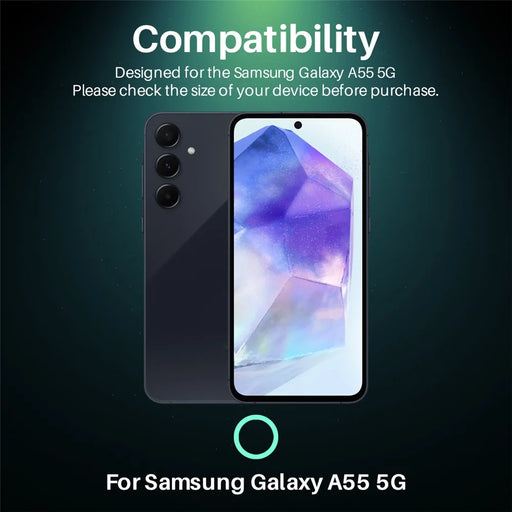 NORTHJO For Samsung Galaxy A55 5G Camera Lens Protector Tempered Glass HD Clear 3D Full Coverage - 2