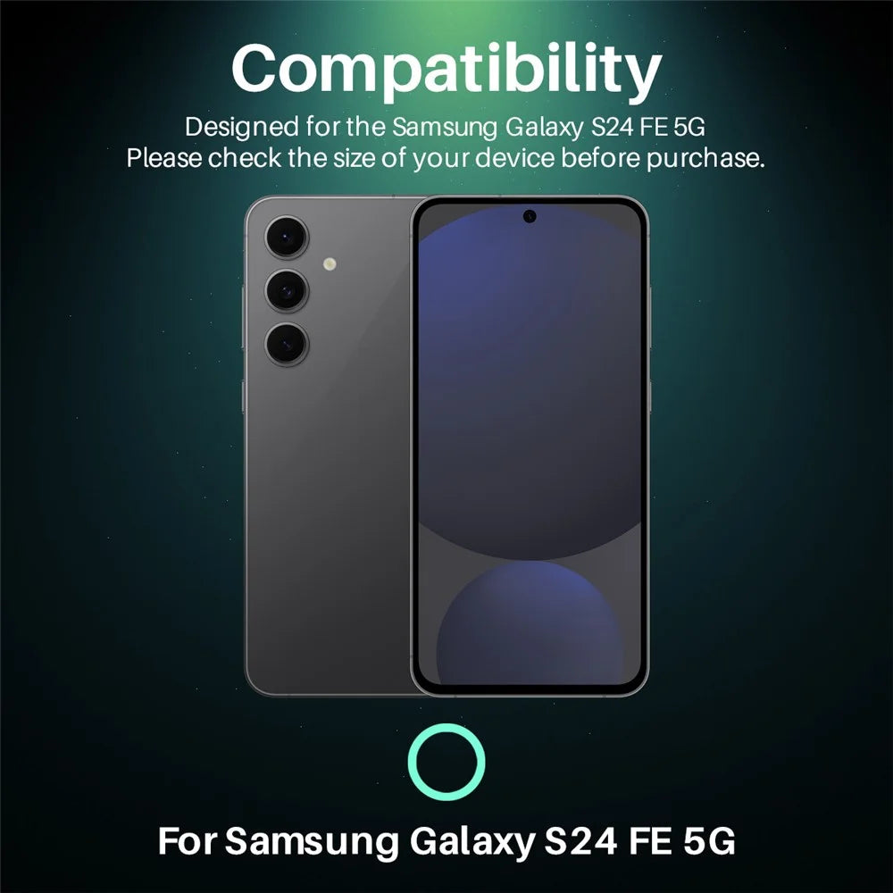 NORTHJO For Samsung Galaxy S24 FE Camera Lens Protector Tempered Glass HD Clear 3D Full Coverage - 2