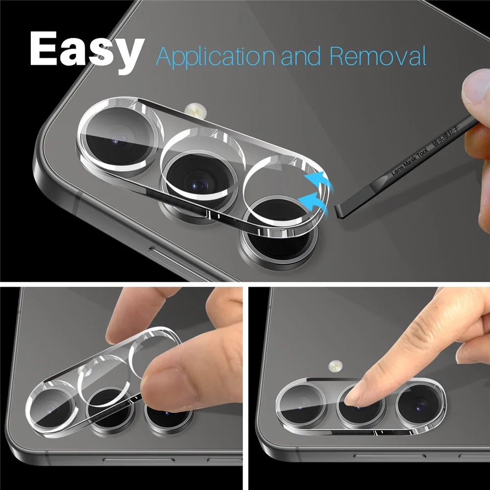 NORTHJO For Samsung Galaxy S24 FE Camera Lens Protector Tempered Glass HD Clear 3D Full Coverage - 5