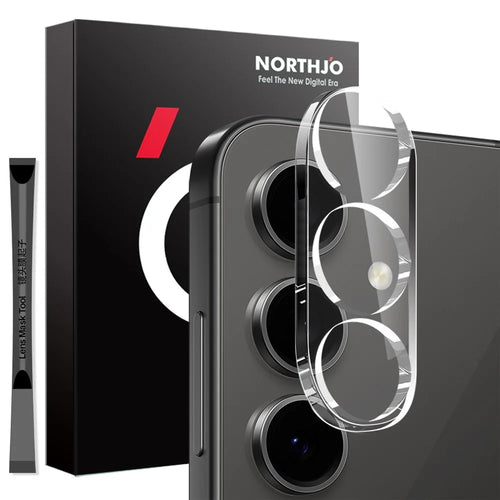 NORTHJO For Samsung Galaxy S25 Camera Lens Protector Tempered Glass HD Clear 3D Full Coverage - 1