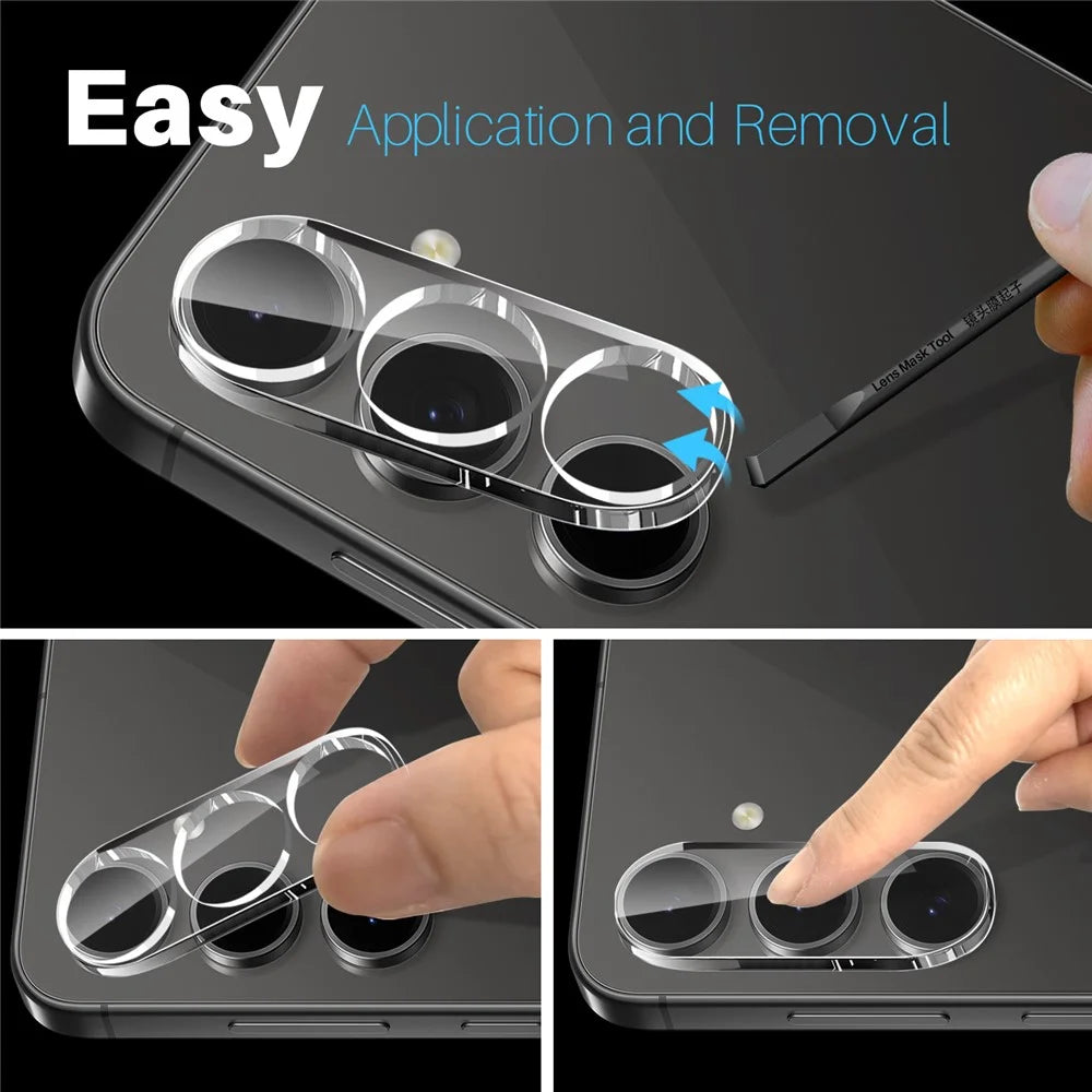 NORTHJO For Samsung Galaxy S25 Camera Lens Protector Tempered Glass HD Clear 3D Full Coverage - 5
