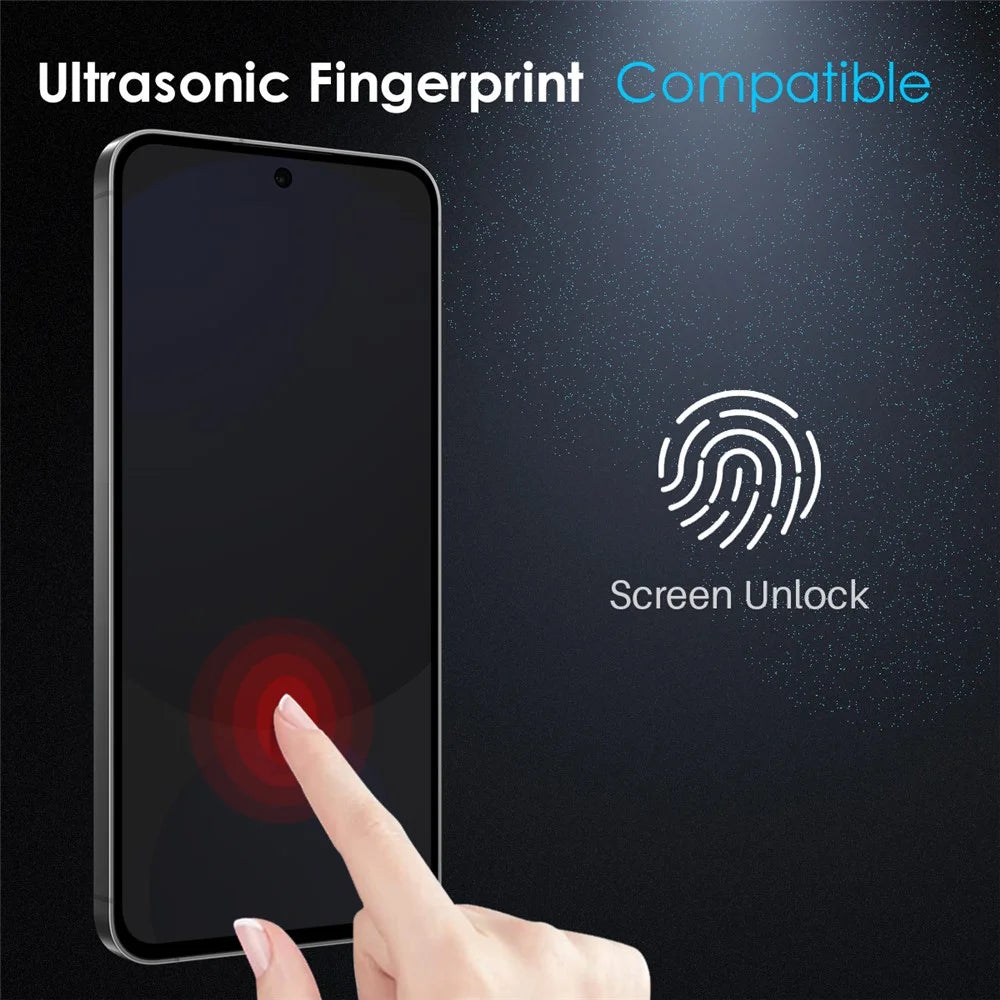 NORTHJO A++ For Samsung Galaxy S25 Privacy Screen Protector Support Fingerprint Unlock High Aluminium-Silicon Glass 0.3mm Film - 3
