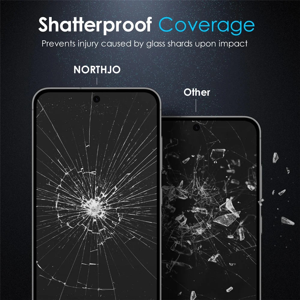 NORTHJO A++ For Samsung Galaxy S25 Privacy Screen Protector Support Fingerprint Unlock High Aluminium-Silicon Glass 0.3mm Film - 6