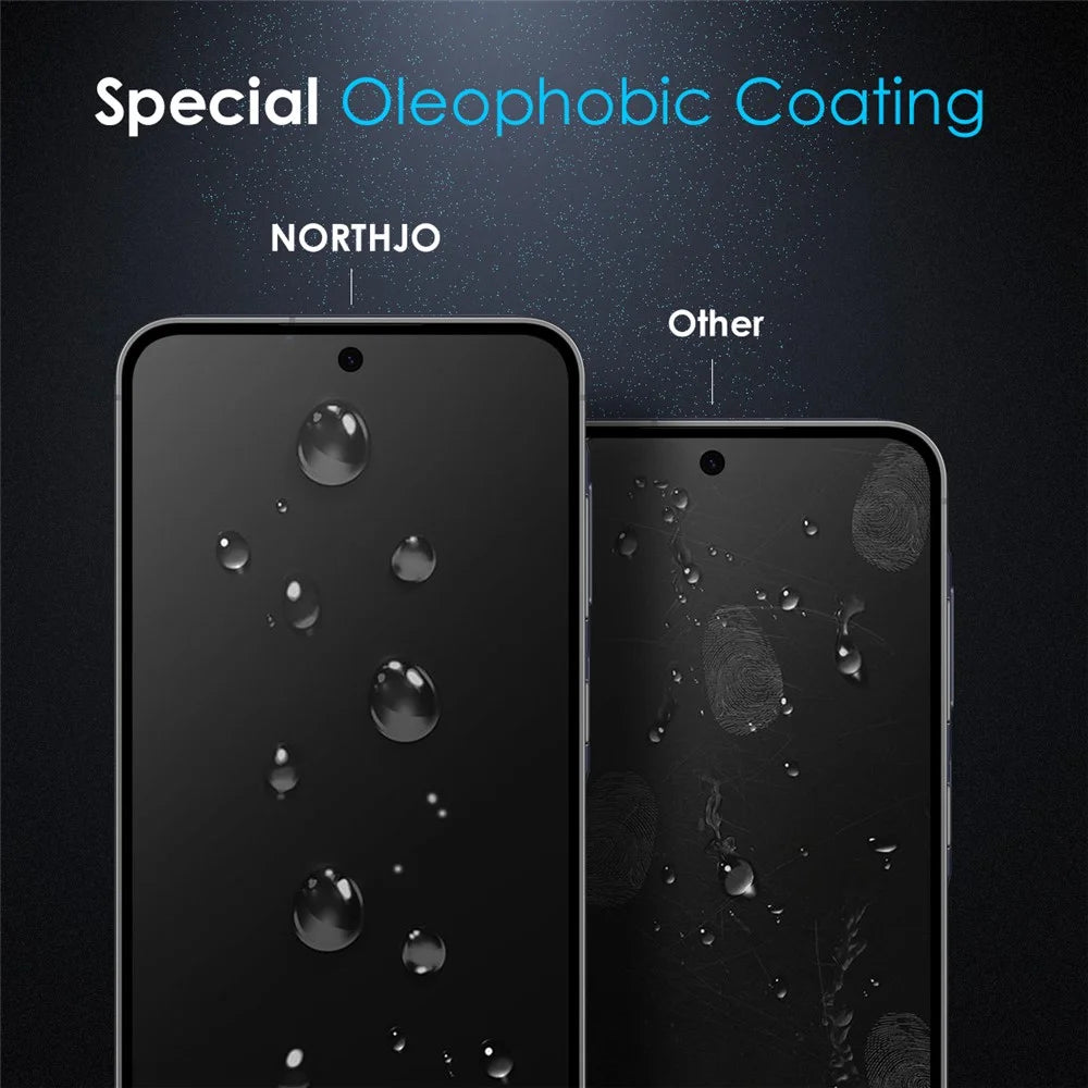 NORTHJO A++ For Samsung Galaxy S25+ Privacy Screen Protector Support Fingerprint Unlock High Aluminium-Silicon Glass 0.3mm Film - 5