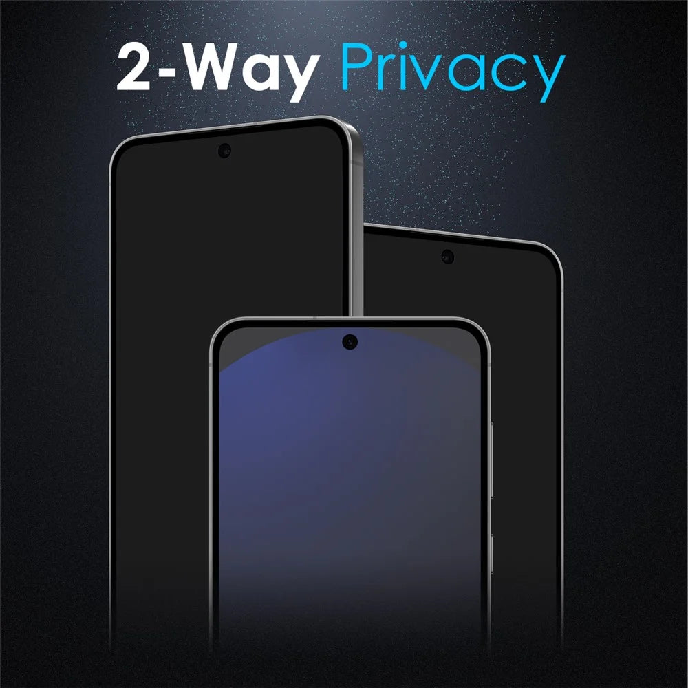 NORTHJO A++ For Samsung Galaxy S24 FE Privacy Screen Protector Silk Printing Full Glue Anti-Spy Tempered Glass Film - 3