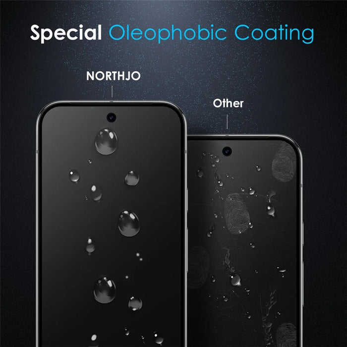 NORTHJO A++ For Google Pixel 9 / Pixel 9 Pro Privacy Screen Protector Support Fingerprint Unlock High Aluminium-Silicon Glass 0.3mm Film - 5