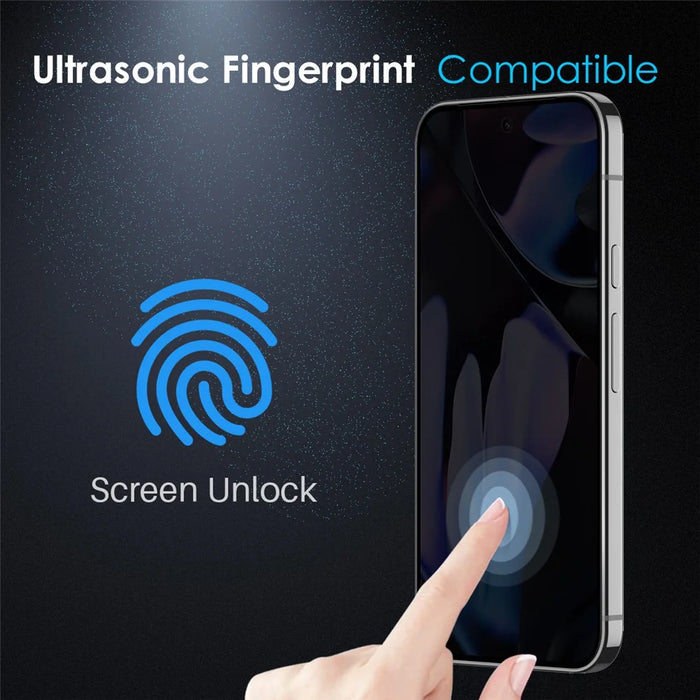 NORTHJO A++ For Google Pixel 9 Pro XL Privacy Screen Protector Support Fingerprint Unlock High Aluminium-Silicon Glass 0.3mm Film - 3
