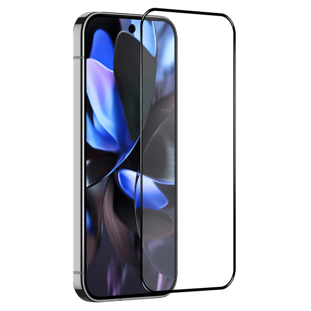 NORTHJO A++ For Google Pixel 9 / 9 Pro Screen Protector Support Fingerprint Unlock Silk Printing High Aluminum-Silicon Glass Film, Black - 3