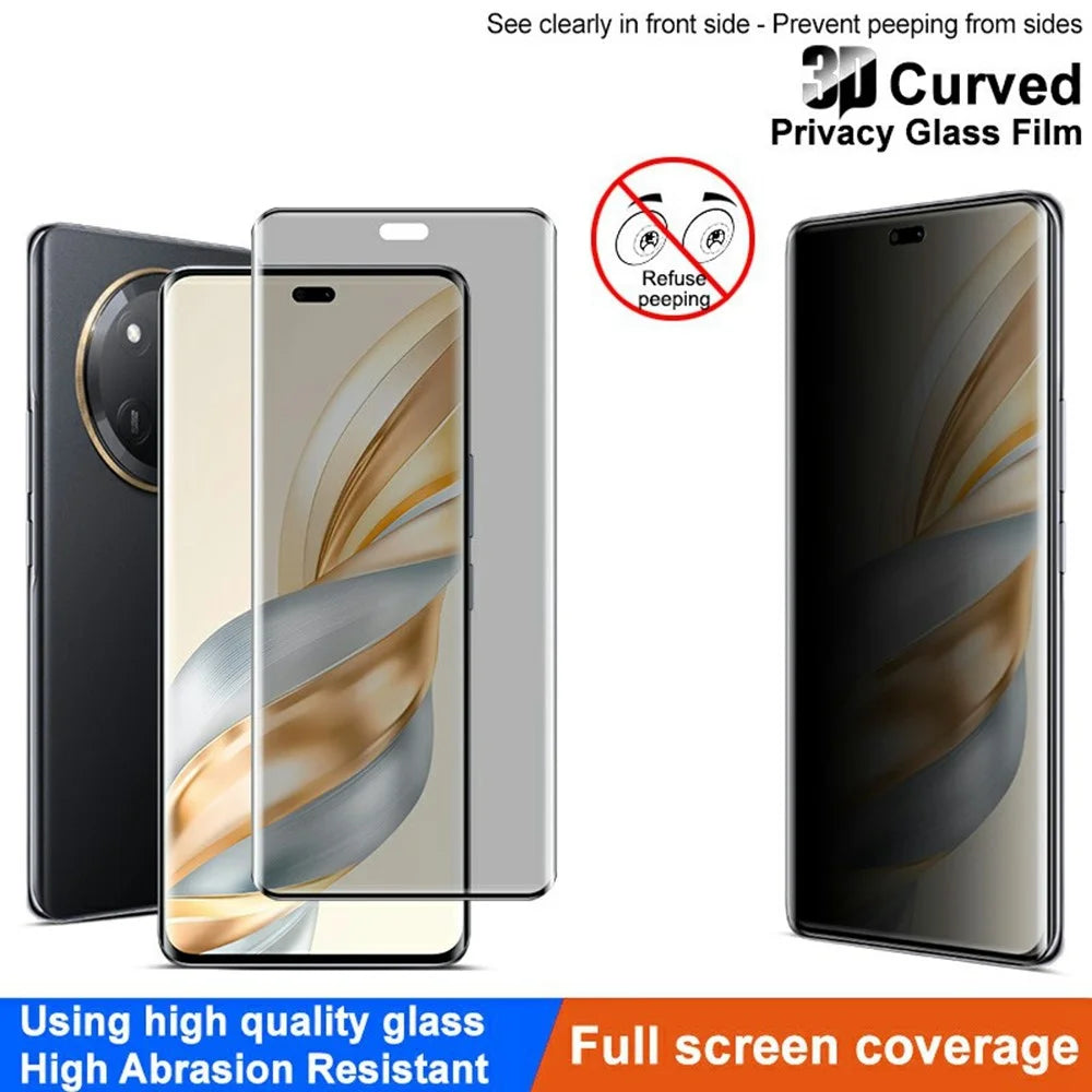 IMAK For Honor Magic7 Lite 5G / X9c 5G / X60 Pro 5G Anti-Spy Full Cover Screen Protector Tempered Glass Film - 3