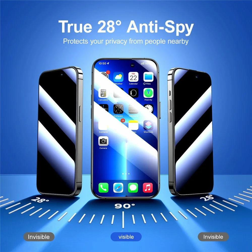JOYROOM JR-Z33 For iPhone 15 2.5D Anti-Spy Full Screen Protector High Aluminium-Silicon Glass Film - 2