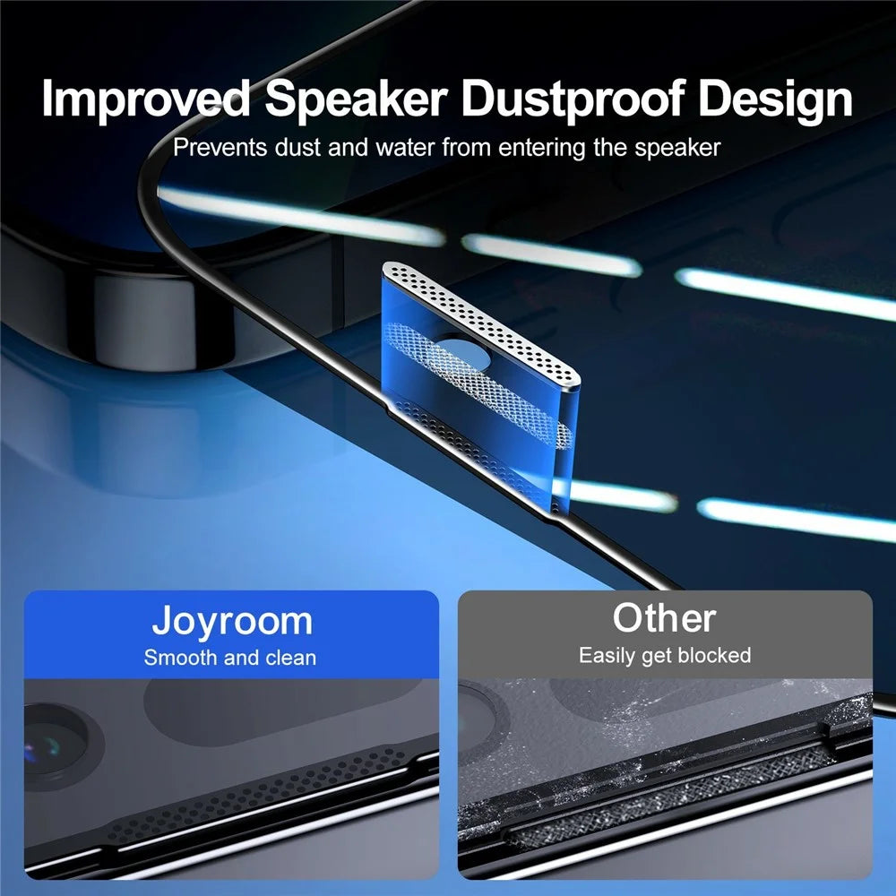JOYROOM JR-Z34 For iPhone 15 Pro 2.5D Anti-Spy Full Screen Protector High Aluminium-Silicon Glass Film - 5