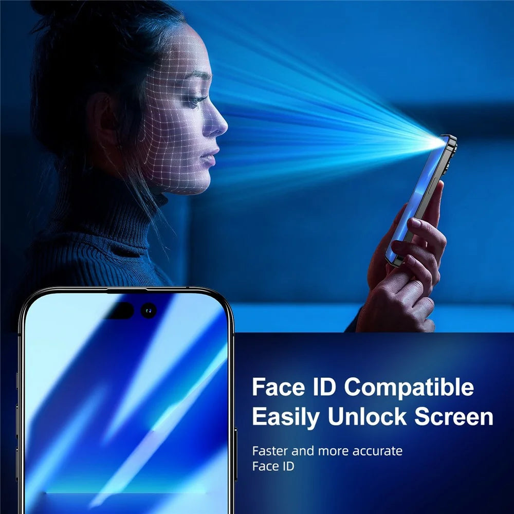 JOYROOM JR-Z36 For iPhone 15 Pro Max 2.5D Anti-Spy Full Screen Protector High Aluminium-Silicon Glass Film - 4