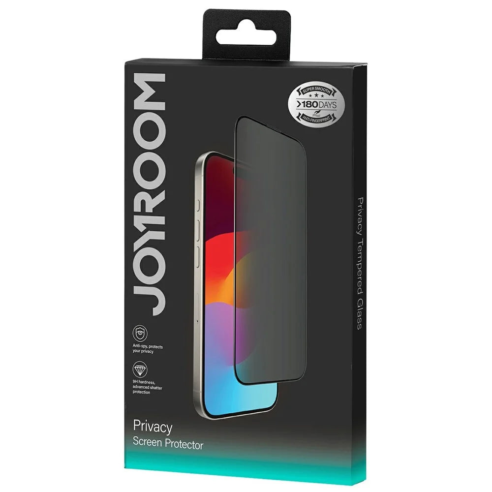 JOYROOM JR-MLG0282 For iPhone 16 Plus / 15 Plus / 14 Pro Max Anti-Spy Screen Protector 2.5D High Aluminium-Silicon Glass Film - 7