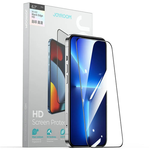 JOYROOM JR-Z22 For iPhone 15 Pro Silk Printing Screen Protector 2.5D High Aluminium-Silicon Glass Film - 1