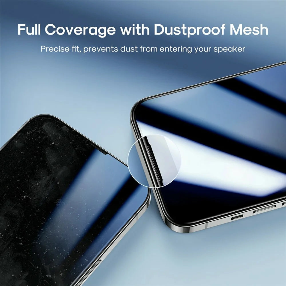 JOYROOM JR-Z21 For iPhone 15 Silk Printing Screen Protector 2.5D High Aluminium-Silicon Glass Film - 4