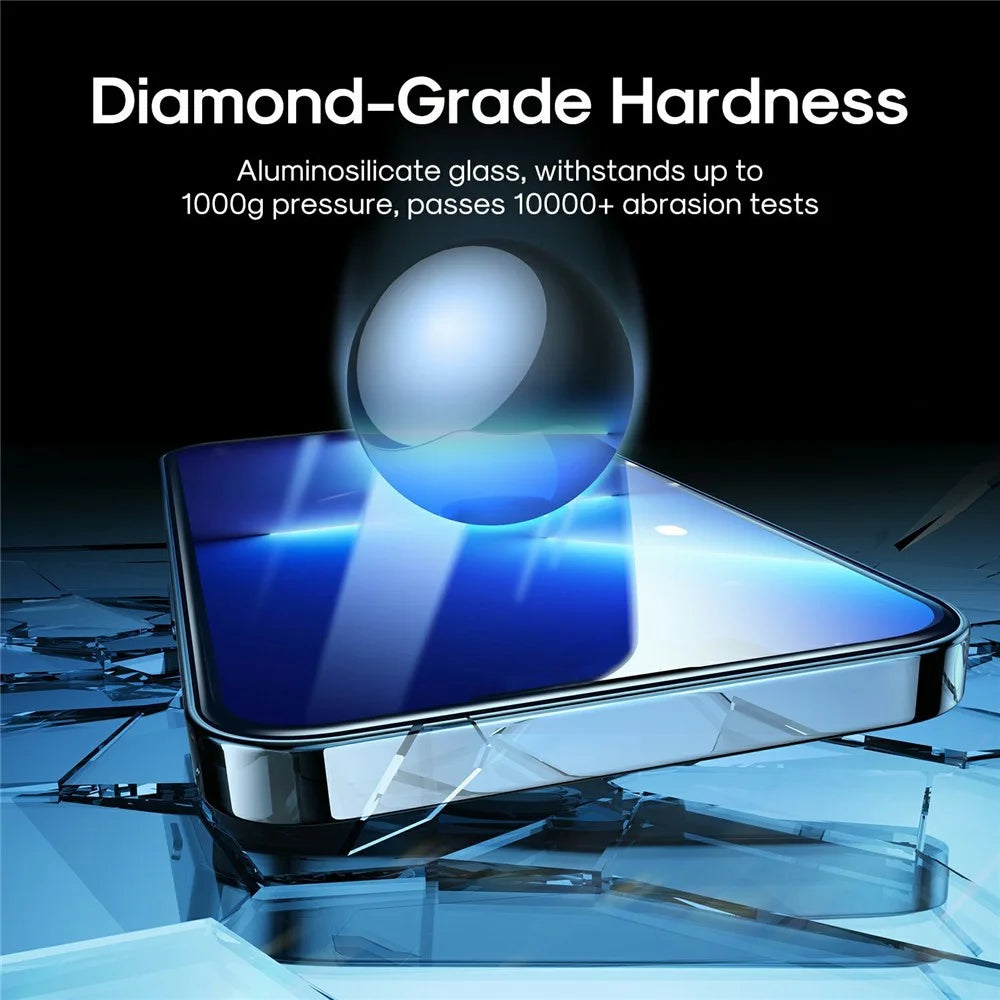 JOYROOM JR-Z21 For iPhone 15 Silk Printing Screen Protector 2.5D High Aluminium-Silicon Glass Film - 7
