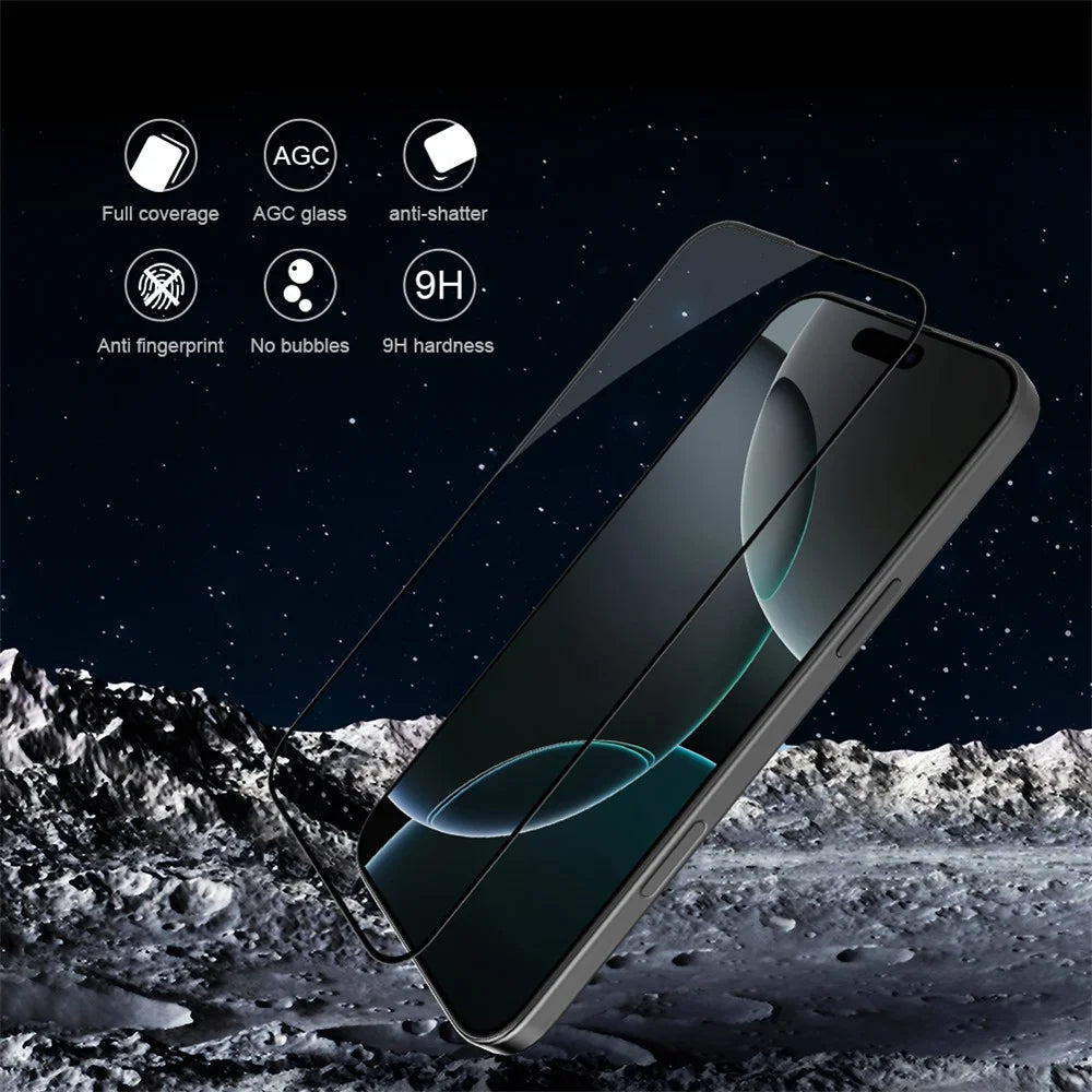 NILLKIN 3D CP+MAX For iPhone 16 Pro Max Screen Protector Full Coverage Anti Explosion AGC Glass Film - 5