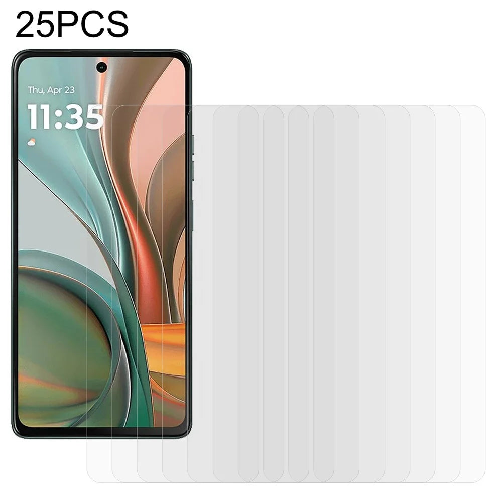 25Pcs For Motorola Moto G75 5G Tempered Glass Screen Protector High Definition (No Package, with Wipes Set, Dust-absorber, Guide Sticker) - 1