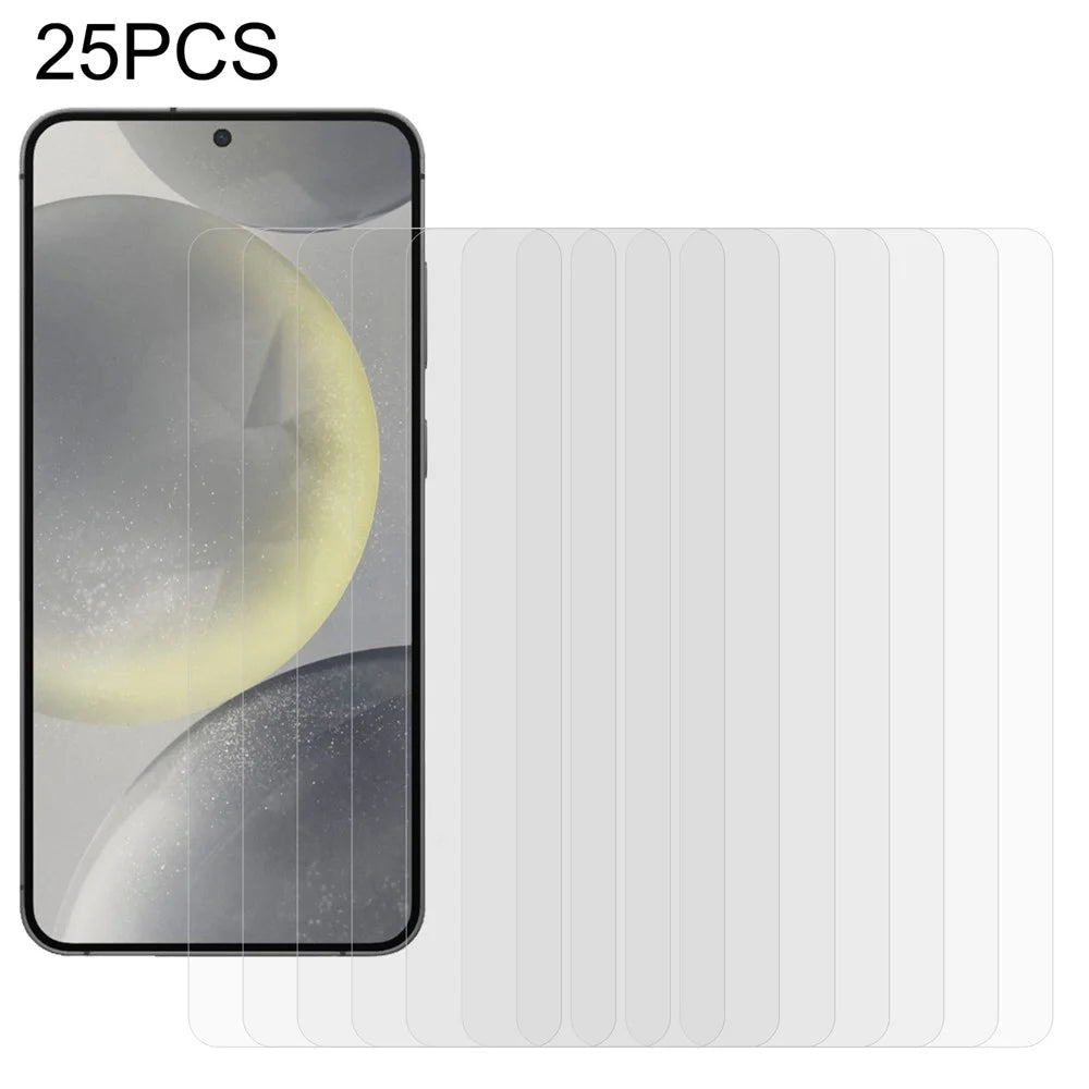 25Pcs For Samsung Galaxy S25  /  S24 Tempered Glass Screen Protector High Definition (No Package, with Wipes Set, Dust-absorber, Guide Sticker) - 1