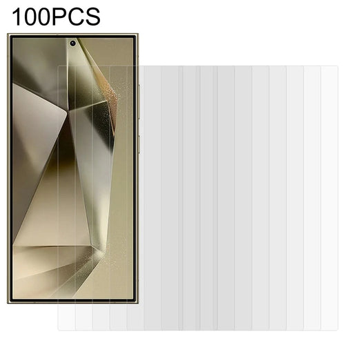 100Pcs For Samsung Galaxy S25 Ultra Screen Protector Anti-Scratch Tempered Glass Film (No Package, with Wipes Set, Dust-absorber, Guide Sticker) - 1
