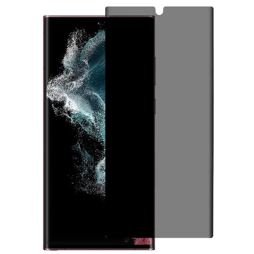 For Samsung Galaxy S22 Ultra 5G Anti-spy Curved Screen Protector Ceramic Silicon Carbide Full Cover Ultra Clear Film - 1