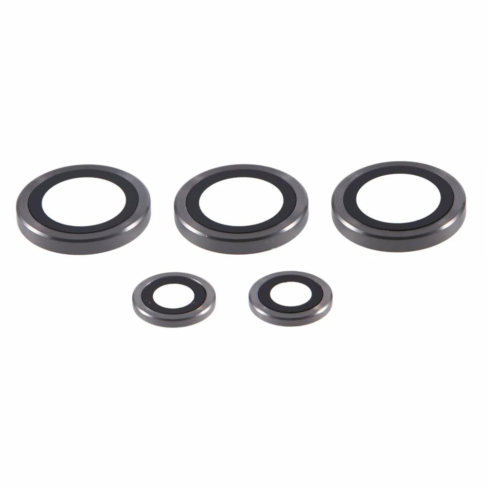 For Samsung Galaxy S25 Ultra Camera Lens Protector Set Electroplating Metal + Tempered Glass Individual Lens Film - Titanium Grey - 3