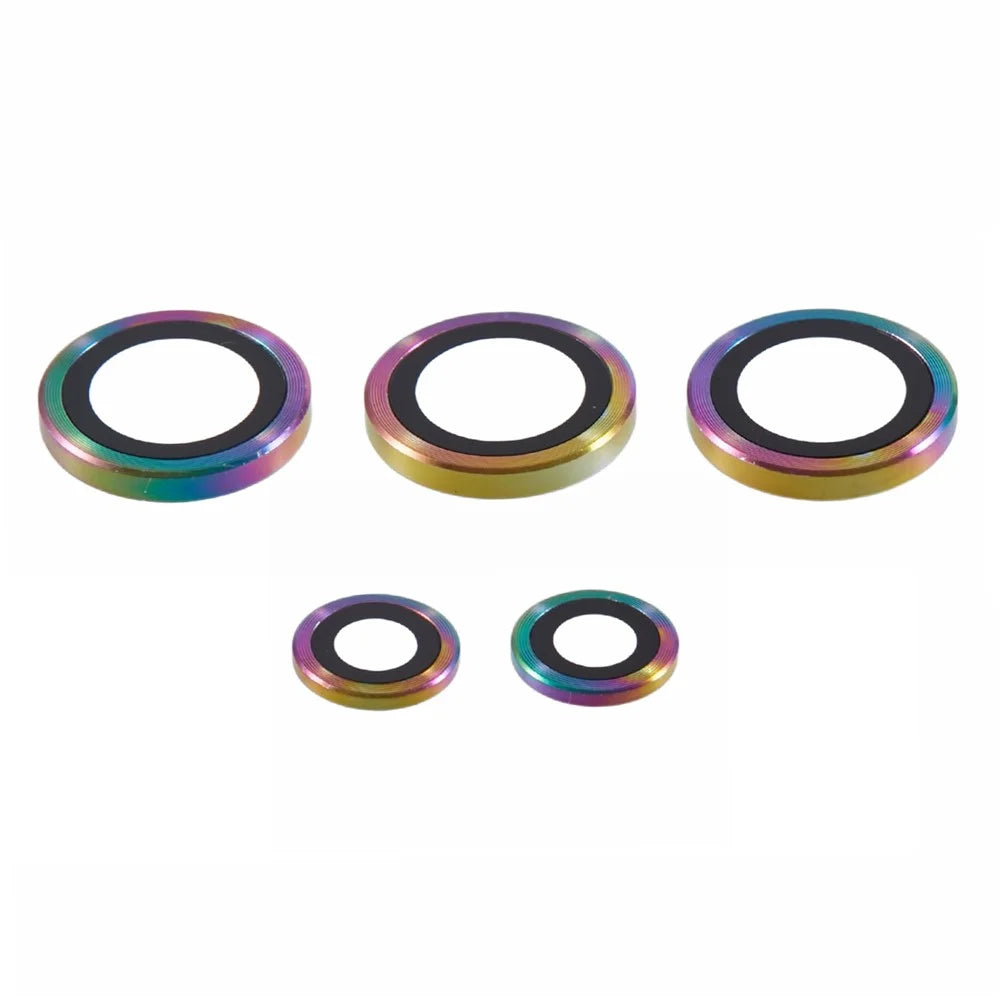 For Samsung Galaxy S25 Ultra Camera Lens Protector Set Electroplating Metal + Tempered Glass Individual Lens Film - Multi-Color - 3