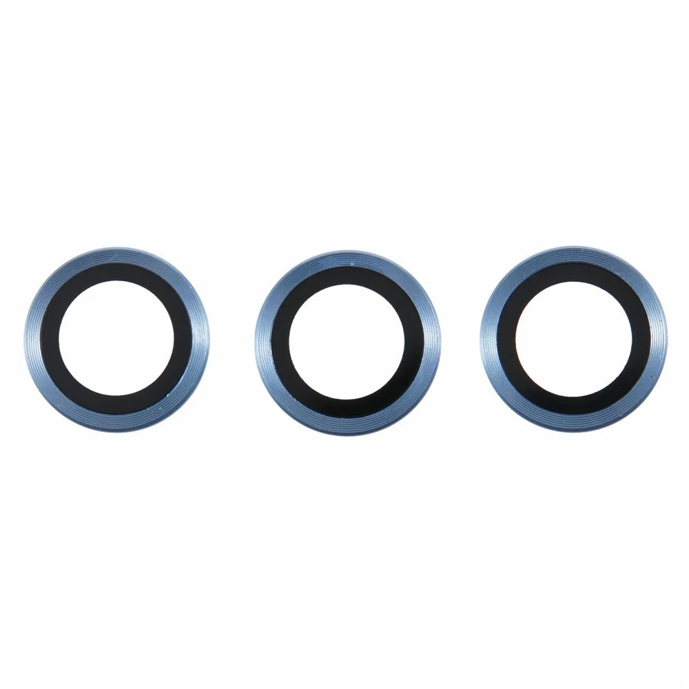 For Samsung Galaxy S25 Camera Lens Protector Set Electroplating Metal + Tempered Glass Individual Lens Film - Blue - 2
