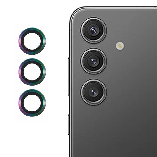 For Samsung Galaxy S25 Camera Lens Protector Set Electroplating Metal + Tempered Glass Individual Lens Film - Multi-Color - 1
