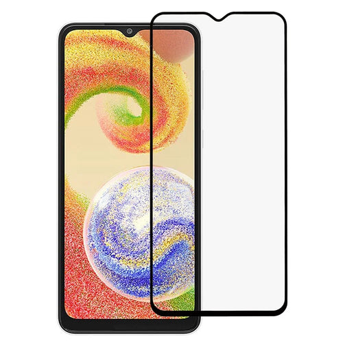 Silk Printing Tempered Glass Film For Samsung Galaxy A04 4G (164.4 x 76.3 x 9.1 mm), Anti-explosion Ultra Clear Full Glue Full Covering Screen Protector - 1