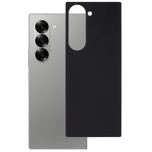 For Samsung Galaxy Z Fold6 5G Back Protector Silk Printing Full Glue Complete Cover Tempered Glass Film - Black - 1