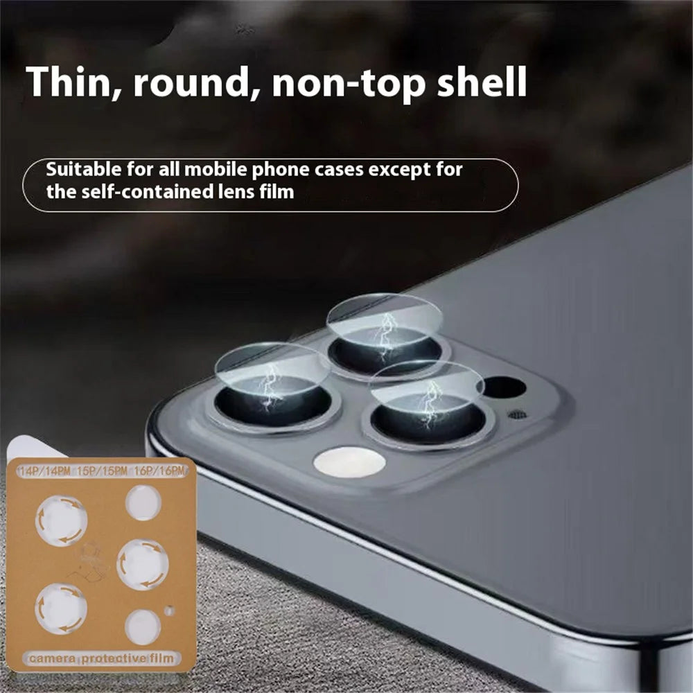 Camera Lens Protector For iPhone 16 Pro / 16 Pro Max / 15 Pro / 15 Pro Max / 14 Pro / 14 Pro Max Tempered Glass Lens Film Precise Positioning Easy Installation - 5