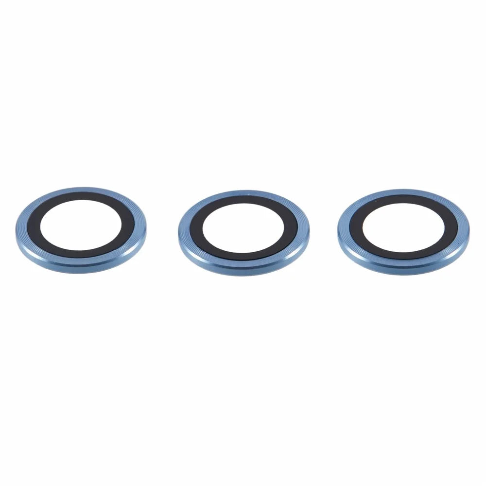 For Samsung Galaxy S25+ Camera Lens Protector Set Electroplating Metal + Tempered Glass Individual Lens Film - Blue - 3
