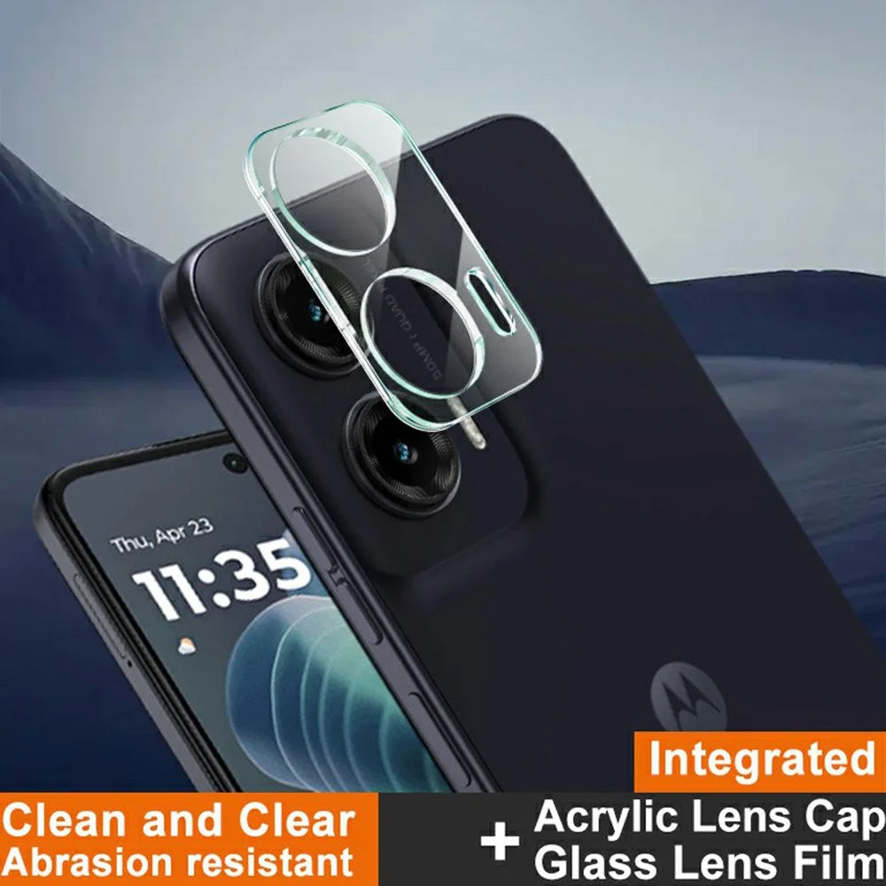 IMAK For Motorola Moto G35 5G Tempered Glass Camera Lens Protector + Acrylic Lens Cap - 2
