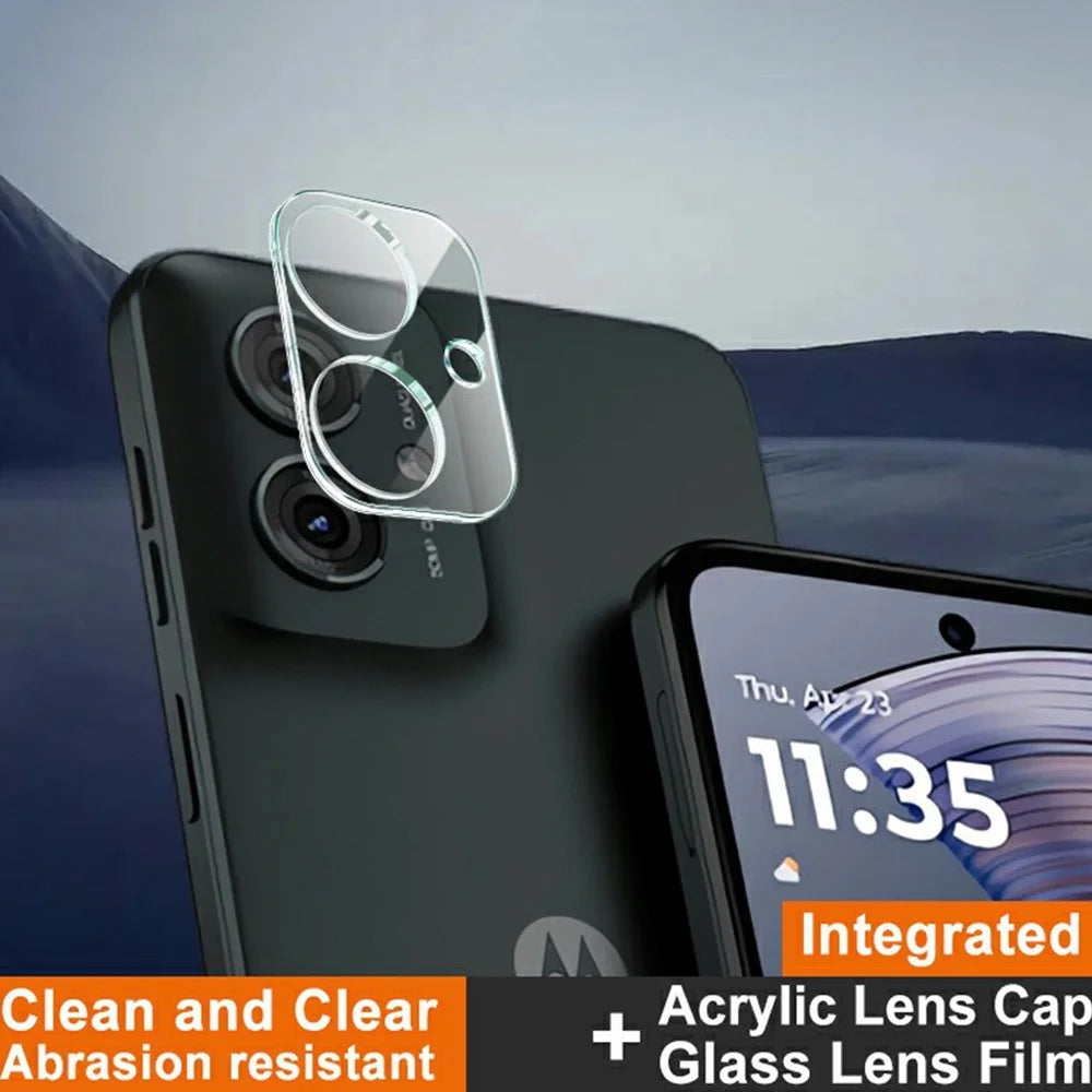 IMAK For Motorola Moto G55 5G Tempered Glass Camera Lens Protector + Acrylic Lens Cap - 2