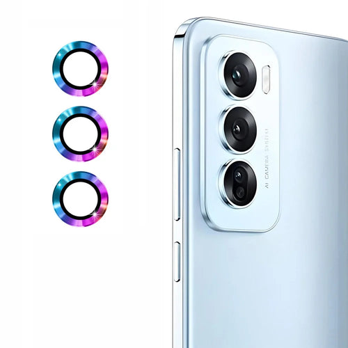 ENKAY HAT PRINCE 1Set For Oppo Reno12 Pro 5G (Global) Camera Lens Protector Metal Ring Lens Film - Multi-Color - 1
