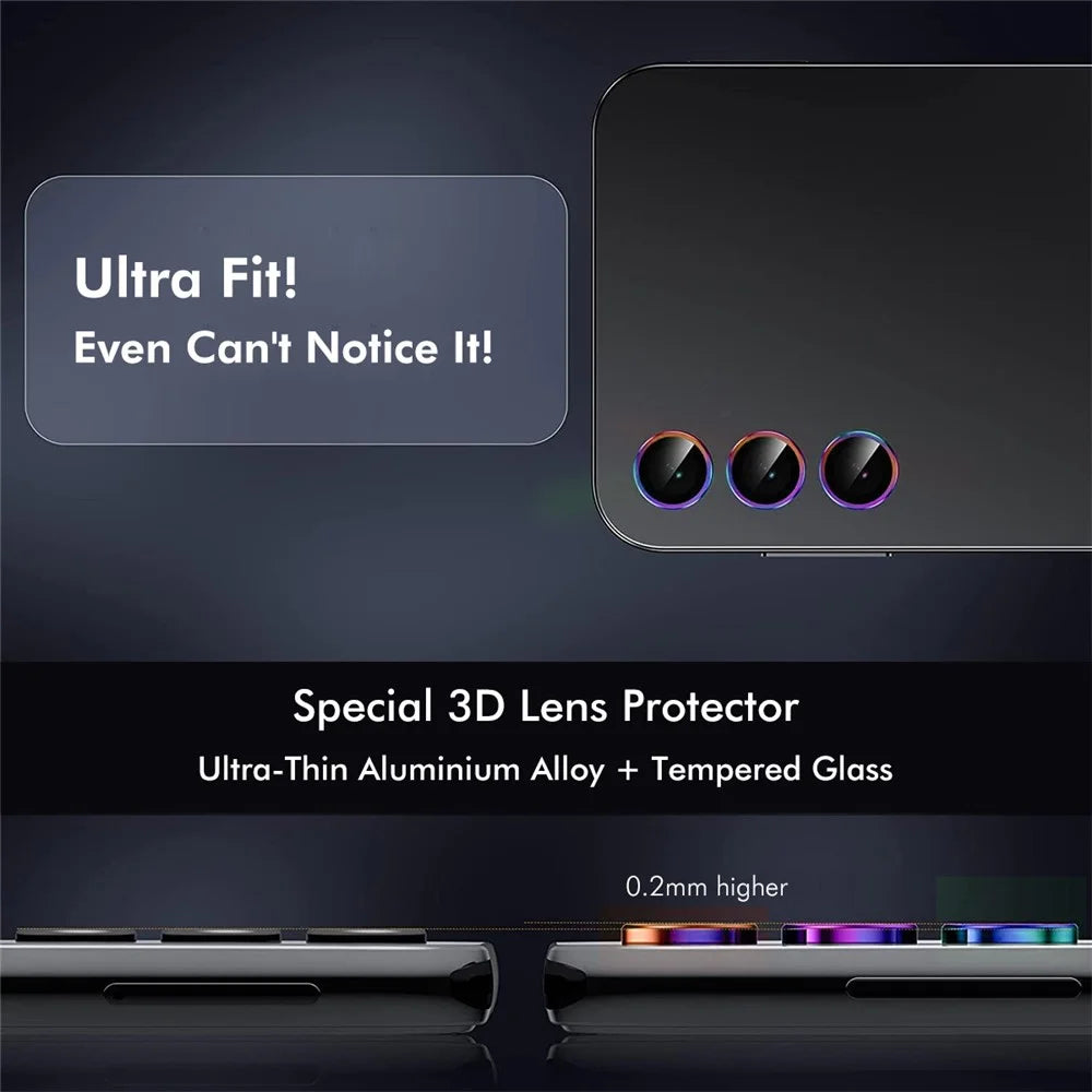 ENKAY HAT PRINCE 1Set For Oppo Reno12 Pro 5G (Global) Camera Lens Protector Metal Ring Lens Film - Multi-Color - 5