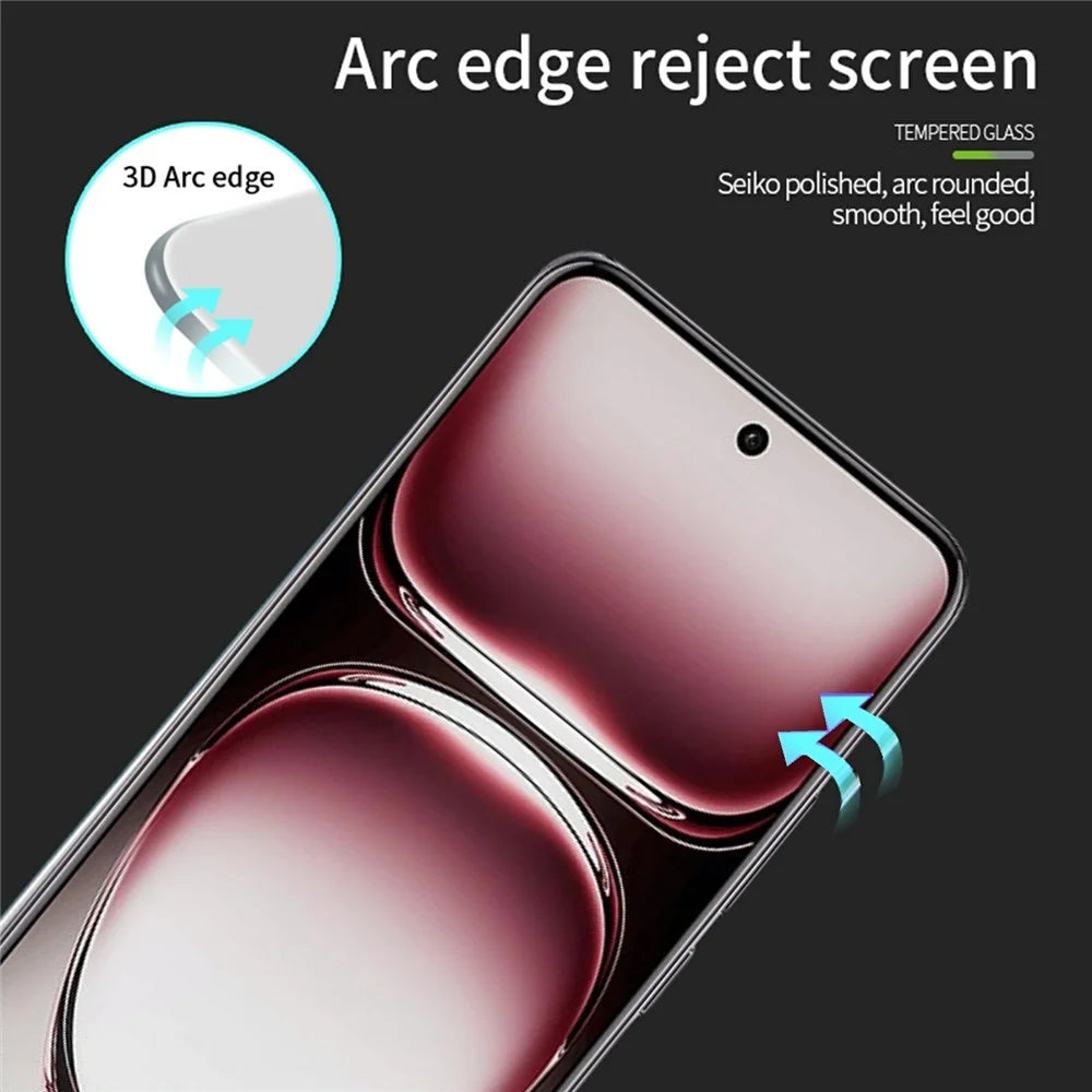 PINWUYO For Oppo Reno12 Pro 5G (Global) / Reno12 5G (Global) Screen Protector 3D Hot Bending Tempered Glass Film - 6