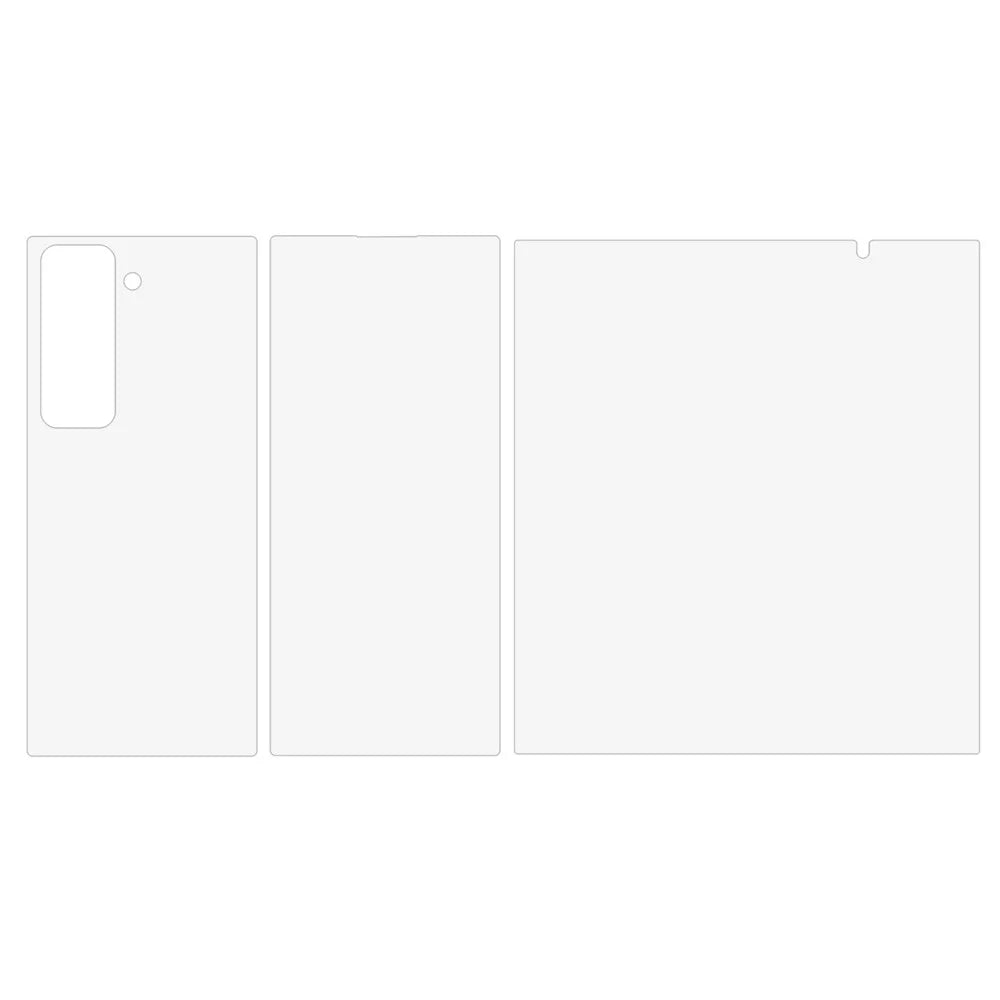 For Samsung Galaxy Z Fold 6 SE Screen Protector Set, Front + Back Full Cover TPU+PET Hydrogel Film - 2