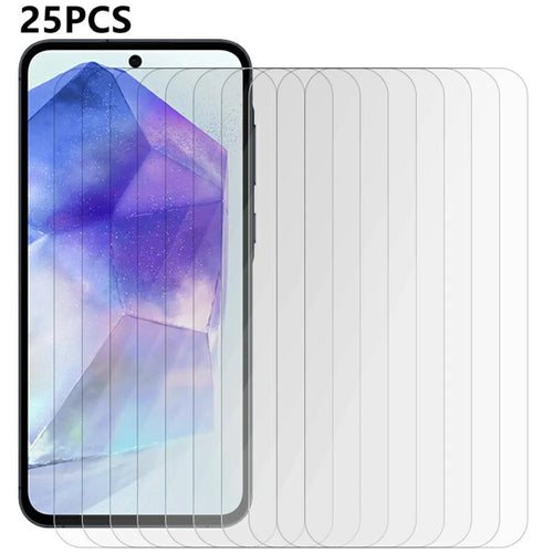 25Pcs For Samsung Galaxy A56 5G / A36 5G Tempered Glass Screen Protector High Definition (No Package, with Wipes Set, Dust-absorber, Guide Sticker) - 1