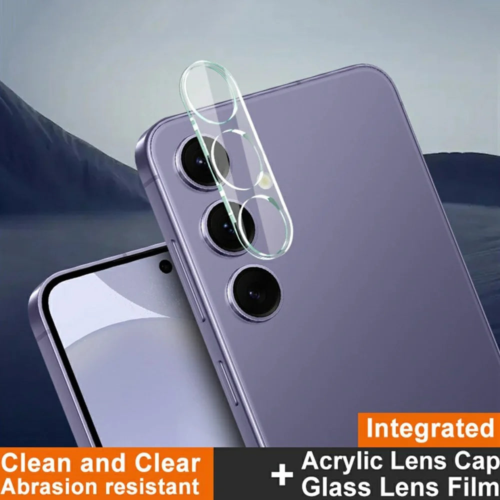 IMAK For Samsung Galaxy S25 Tempered Glass Camera Lens Protector + Acrylic Lens Cap - 2