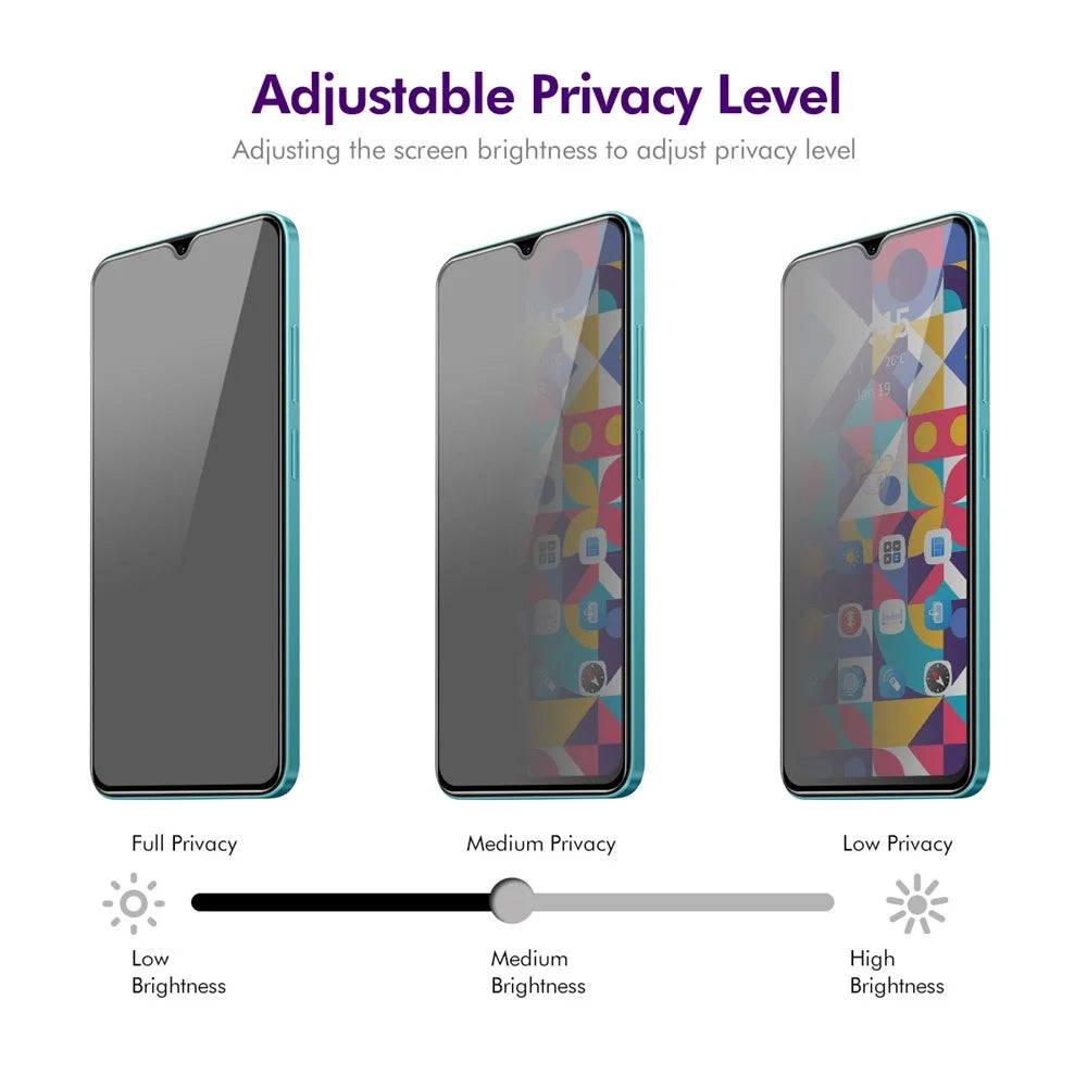 ENKAY HAT PRINCE For Samsung Galaxy A26 5G Privacy Screen Protector  28-degree Anti-Spy Tempered Glass - Black - 4