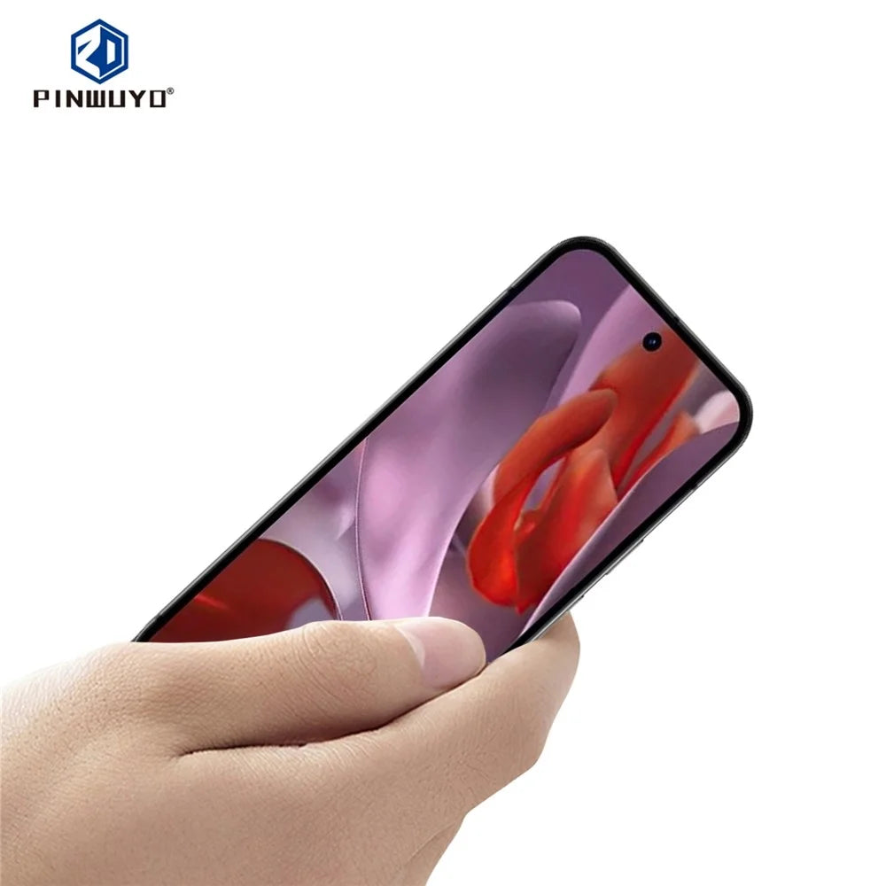 PINWUYO For Google Pixel 9a Tempered Glass Film  Explosion-proof 9H 3D Full Screen Protector - Black - 2