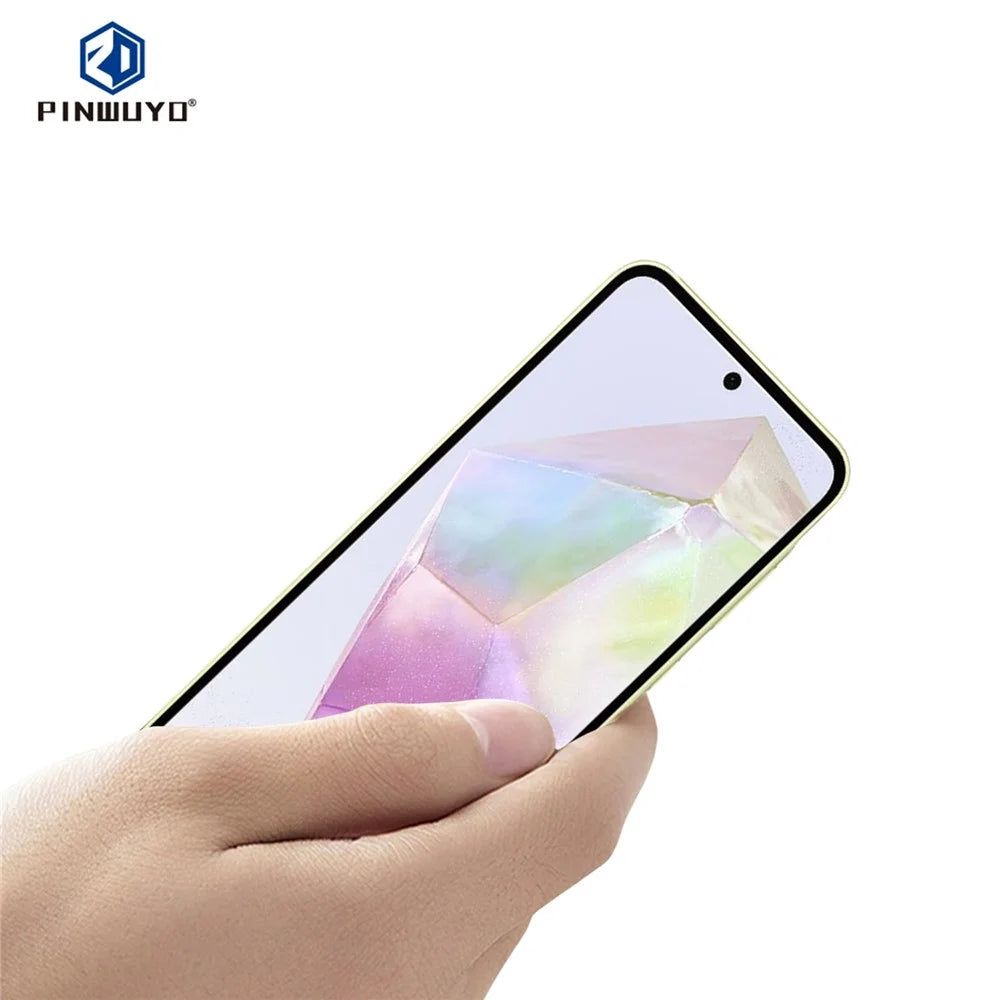 PINWUYO For Samsung Galaxy A56 5G / A36 5G Tempered Glass Film  JK Series-2 9H Full Screen Protector - Black - 2