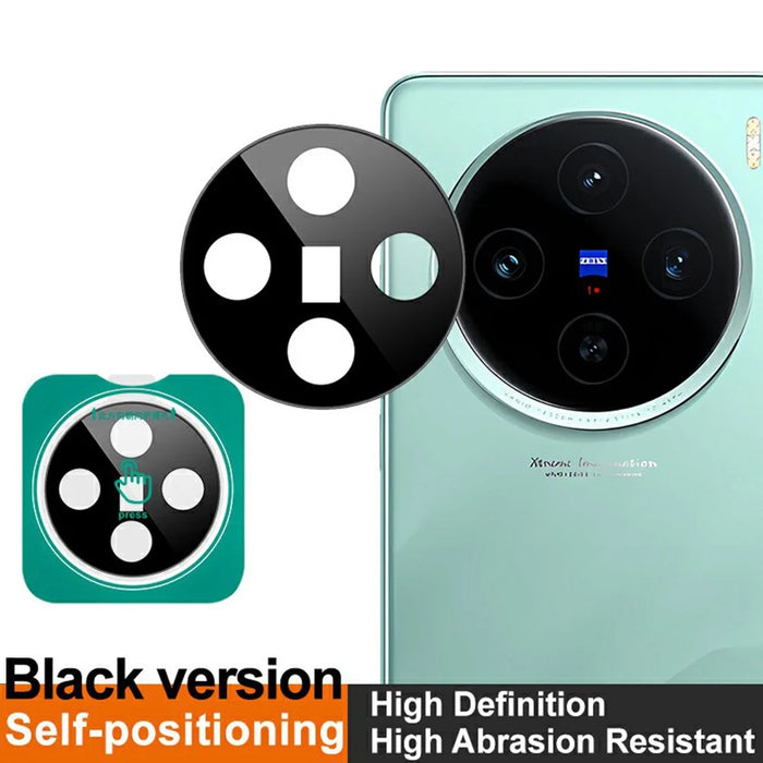 IMAK For vivo X100s 5G Tempered Glass Camera Lens Protector with Self-Positioning Frame (Black Version) - 3