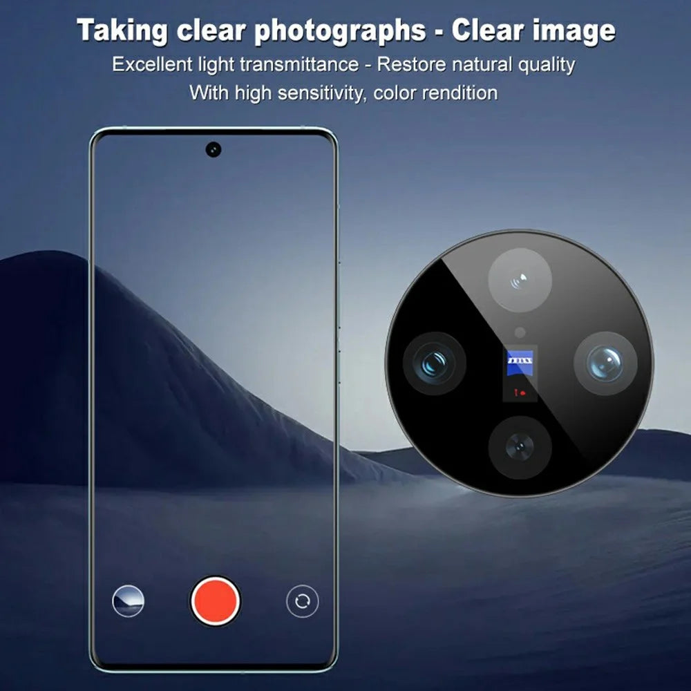 IMAK For vivo X100 Pro 5G Tempered Glass Camera Lens Protector with Self-Positioning Frame (Black Version) - 4