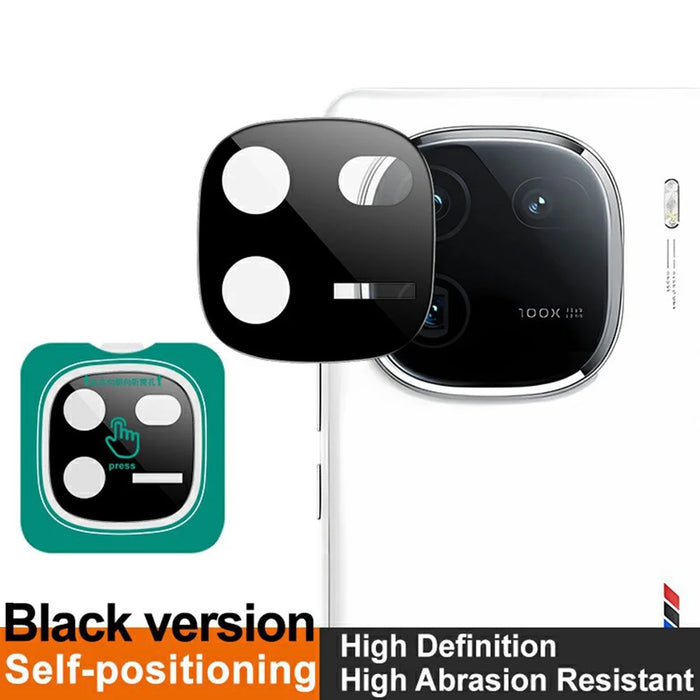 IMAK For vivo iQOO 12 Pro 5G / iQOO 12 5G Tempered Glass Camera Lens Protector with Self-Positioning Frame (Black Version) - 3