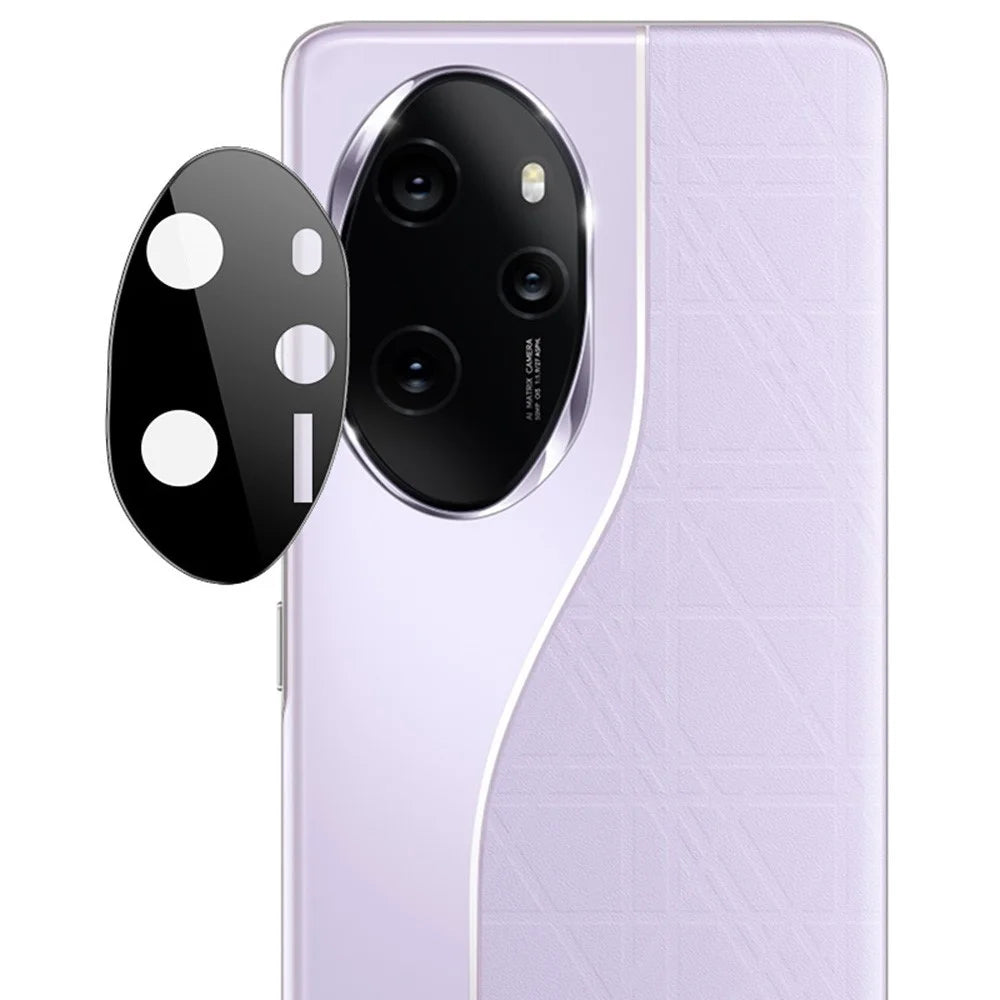 IMAK For Honor 100 Pro 5G Tempered Glass Camera Lens Protector with Self-Positioning Frame (Black Version) - 6